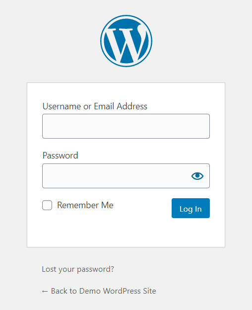 WordPress login pagina