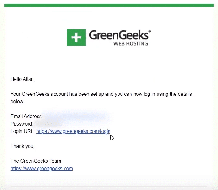 GreenGeeks Login Email